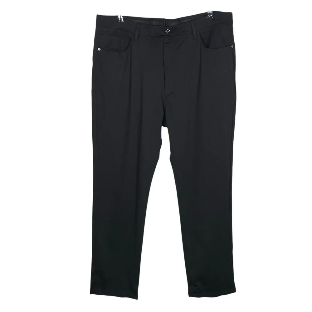 Collars & Co CEO Pants Mens 30x30 Black Pull On Stretch Golf Performance NWT
